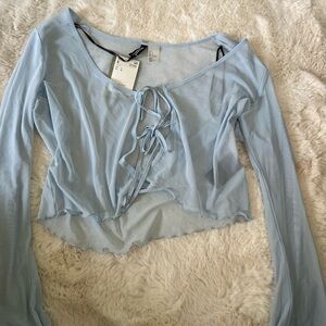 NWT sheer baby blue cardigan